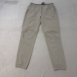 Brady Joggers Khaki/Tan Nylon Stretch Men's Size M READ